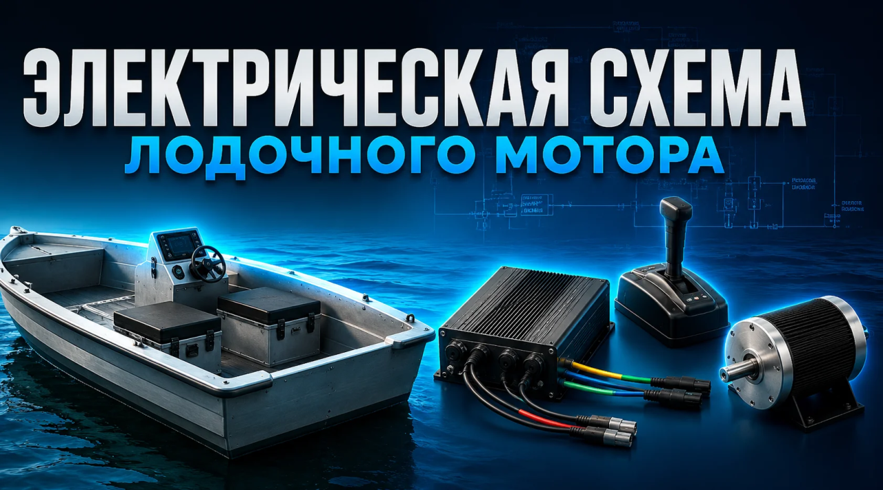 Электрическая схема лодочного мотора: подключение аккумулятора, контроллера и защита системы